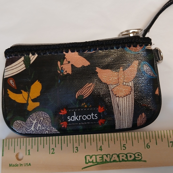 Sakroots Black Multicolor Women's Key, Coin, Card Holder - Picture 5 of 7
